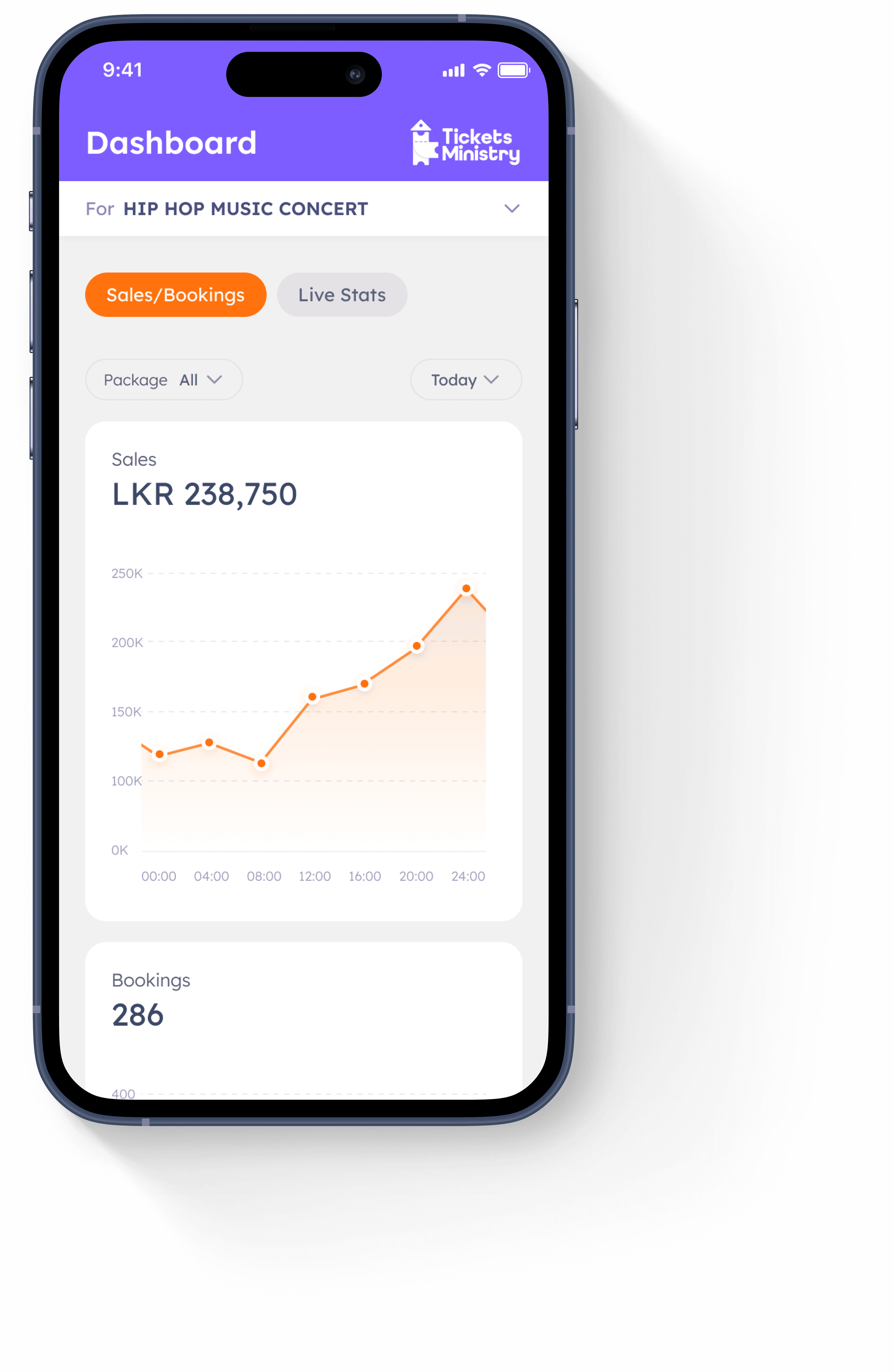 Watch bookings climb in real time.